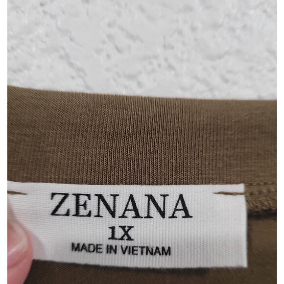 Zenana Green Women's Plus Size Top Shirt Long Sleeve size‎ 1X #15 - Picture 3 of 3